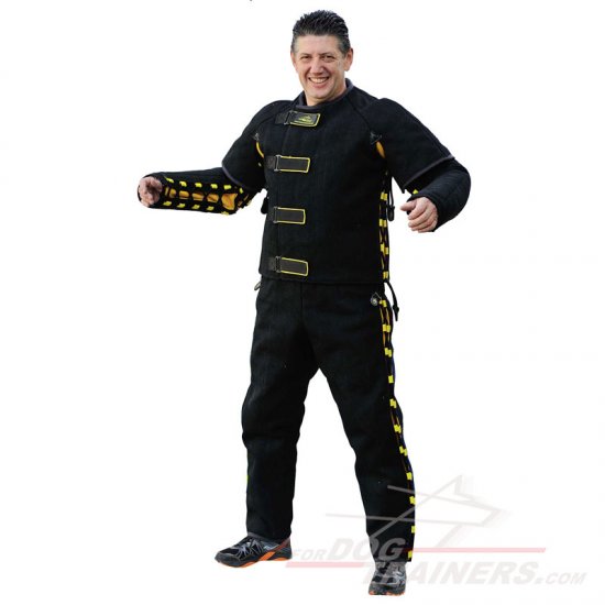 "Pro Training" French Linen Hidden Protection Bite Suit with Removable Parts