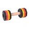 Wooden Dog Training Dumbbell with Mix-Colored Weight Plates