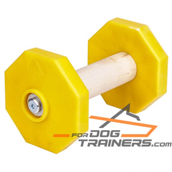 "Educational toy" Wooden Dog Training Dumbbell with Removable Weight Plates (1.4 lbs (650 g) )