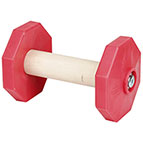 "Training course" Wooden Dog Training Dumbbell with Removable Weight Plates (1.4 lbs (650 g) )